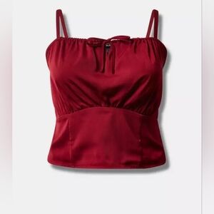 Torrid Satin Burgundy Camisole Top Size 4